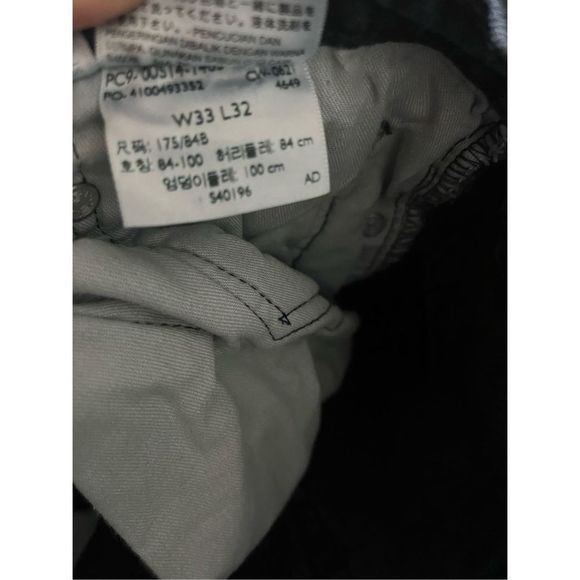 Levi's 514 Men's Washed Black Classic Straight-Leg Denim Jeans Size 33 - Picture 6 of 6